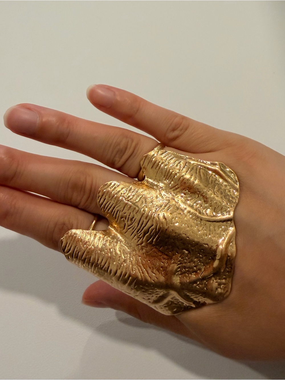 Sculptural Gold Statement Ring - Picture 4 of 8